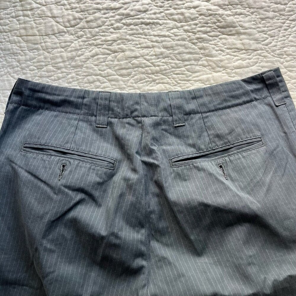 Dries Van Noten Dress Pants Mid Rise Straight Black Pinstripe Womens Size 48 - Picture 5 of 8